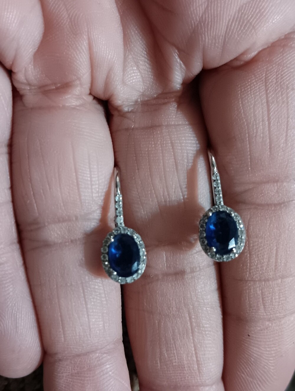 925 Diamond and Blue Sapphire